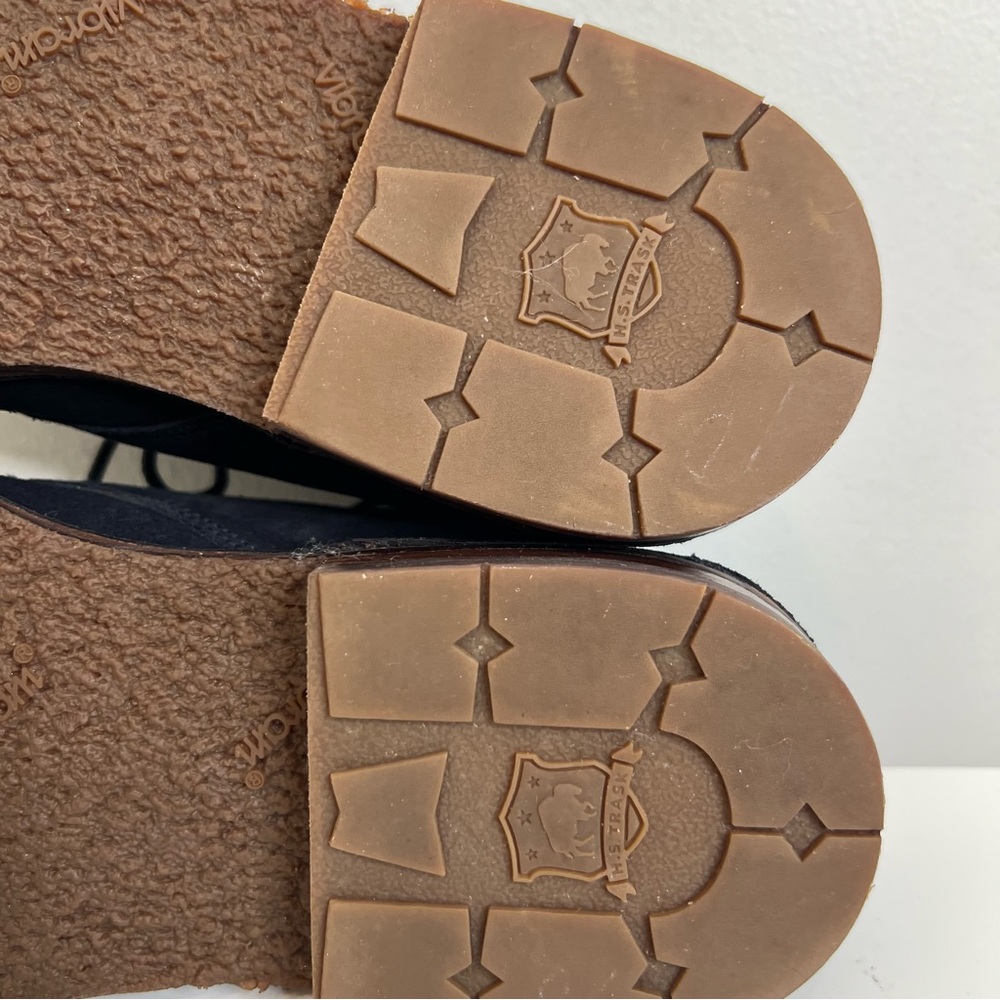 Trask Navy Blue Suede Leather Brady Lace Up Chukka Boot Vibram Sole Men’s Sz 8.5 - Picture 11 of 14
